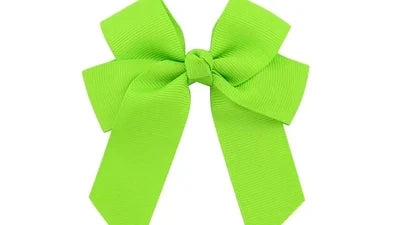 Hair Bow 4" Lime