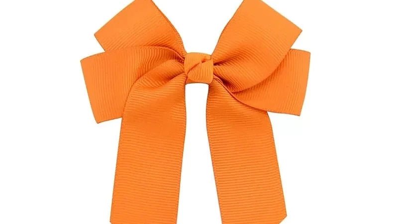 Hair Bow 4" Orange