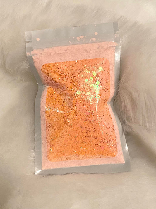 Chunky Glitter Mix 50g Orange Sherbet