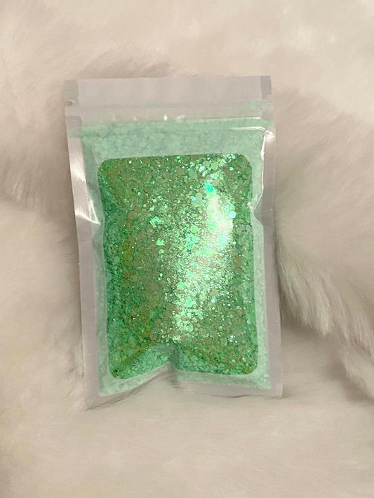 Chunky Glitter Mix 50g Pretty Green Eyes