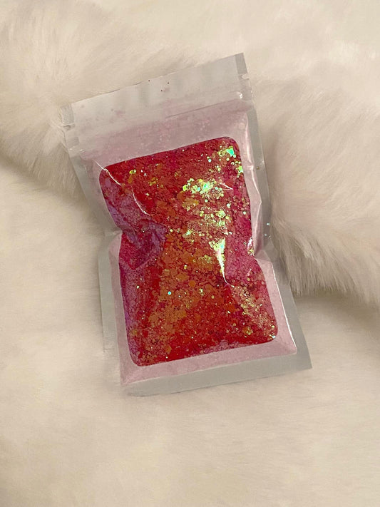 Chunky Glitter Mix 50g Red Slippers