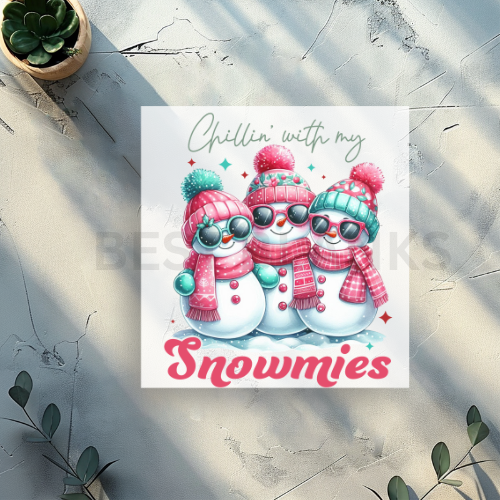 Chilling with my snowmies DTF