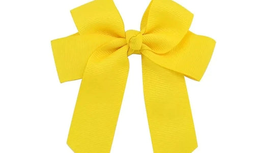 Hair Bow 4" Yellow