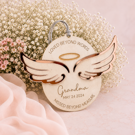 Angel Wings Memorial Ornament blank