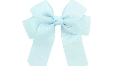 Hair Bow 4"  Baby Blue