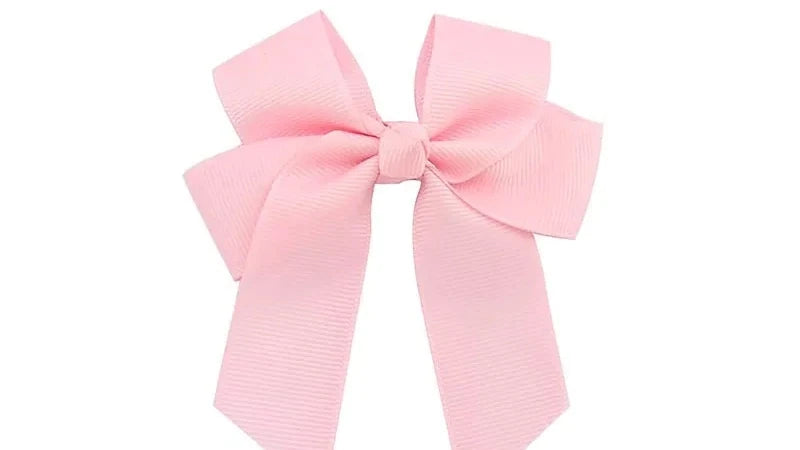 Hair Bow 4" Baby Pink