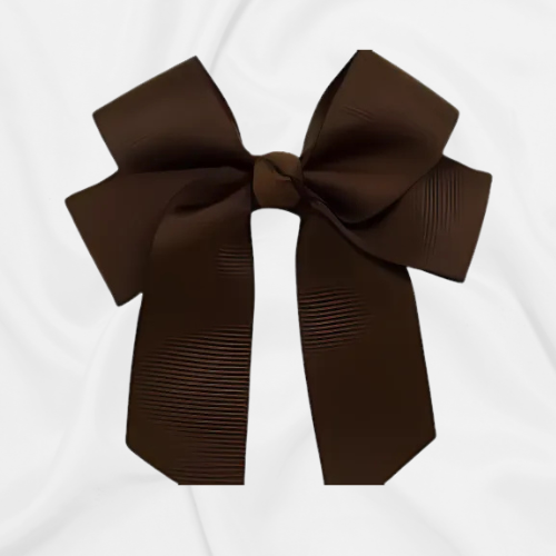 Hair Bow 4" Chocolate