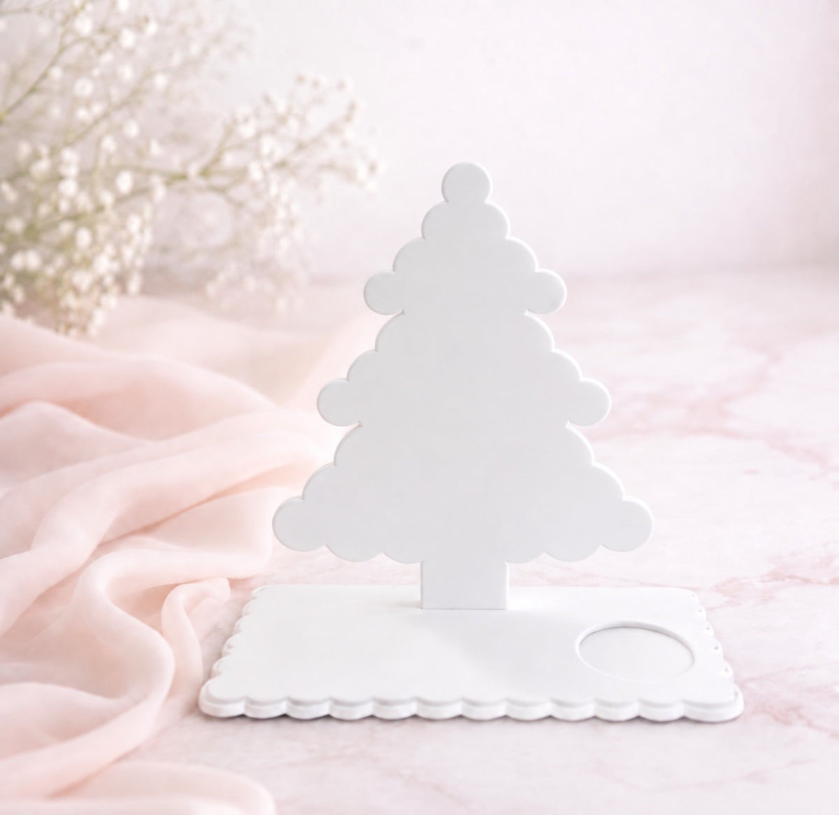 Christmas tree acrylic display blank with base