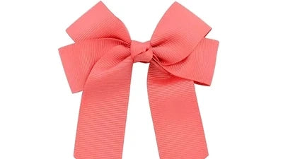 Hair Bow 4" Coral