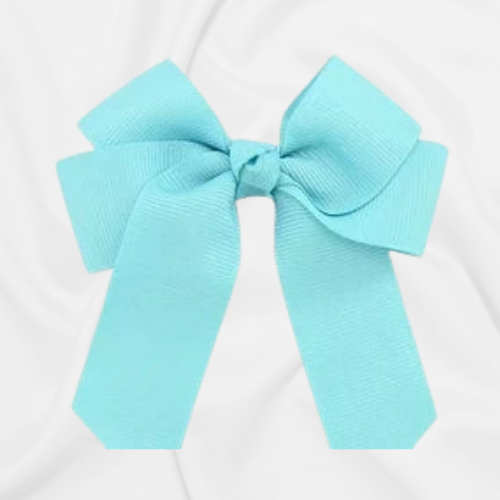 Hair Bow 4" Electric Blue