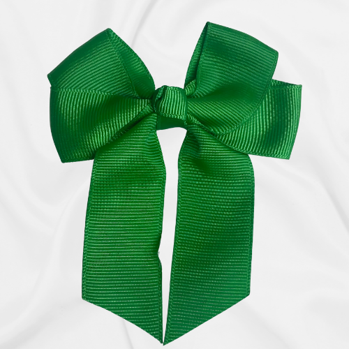 Hair Bow 4"  Emerald Green