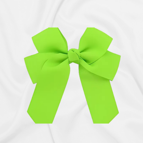 Hair Bow 4" Lime