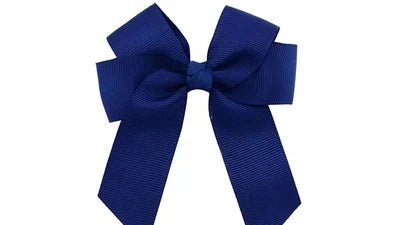 Hair Bow 4" Navy Blue