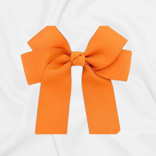 Hair Bow 4" Orange