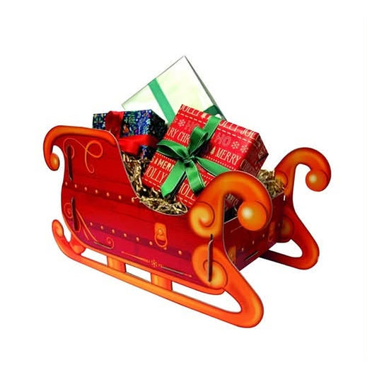Premium cardboard Christmas sleigh for festive displays
