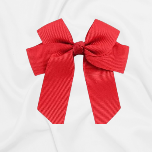 Red Hair Bow 4"