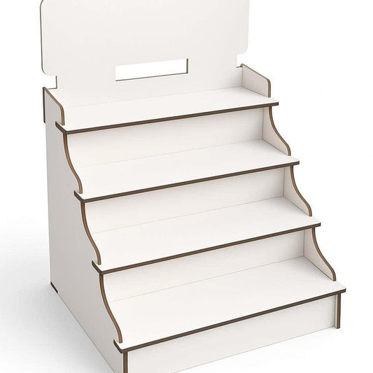 Four-tier sublimation MDF craft fair display stand blank