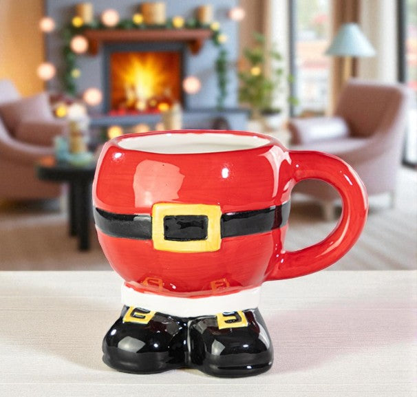 Christmas Santa's Belly Ceramic Mug