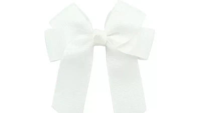 Hair Bow 4" White