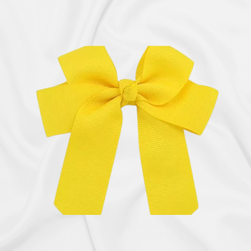 Hair Bow 4" Yellow